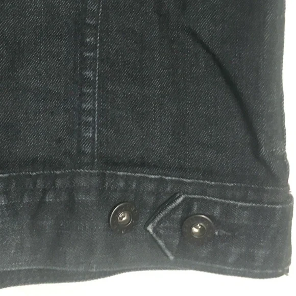 AG Adriano Goldschmied Denim Jacket Dark Blue Jean Crop Stretch Fitted Robyn XS - Picture 12 of 16